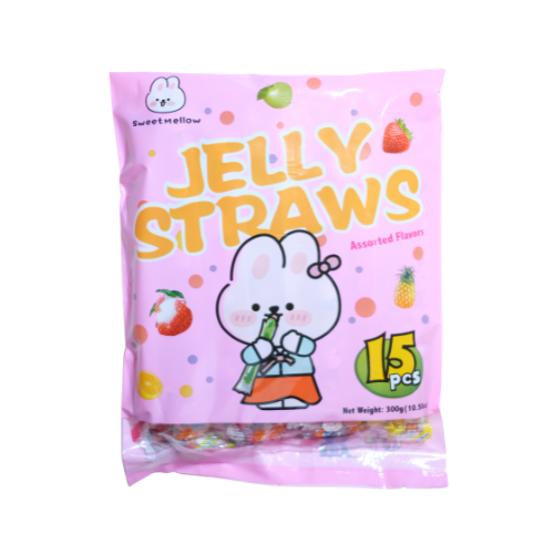 Jelly Straws Gelleestrohhälme Gemischte Sorte - 300g