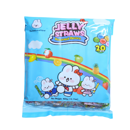 Jelly Straws Gelleestrohhälme Gemischte Sorte - 400g