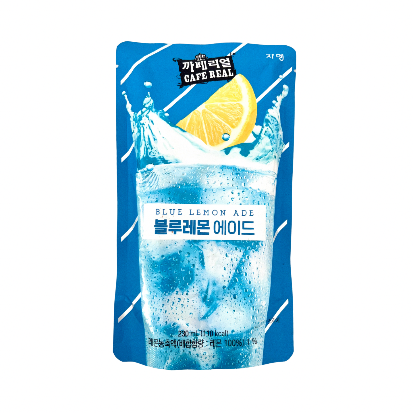 Cafe Real Korean Pouch Drink Blue Lemon Ade - 230ml