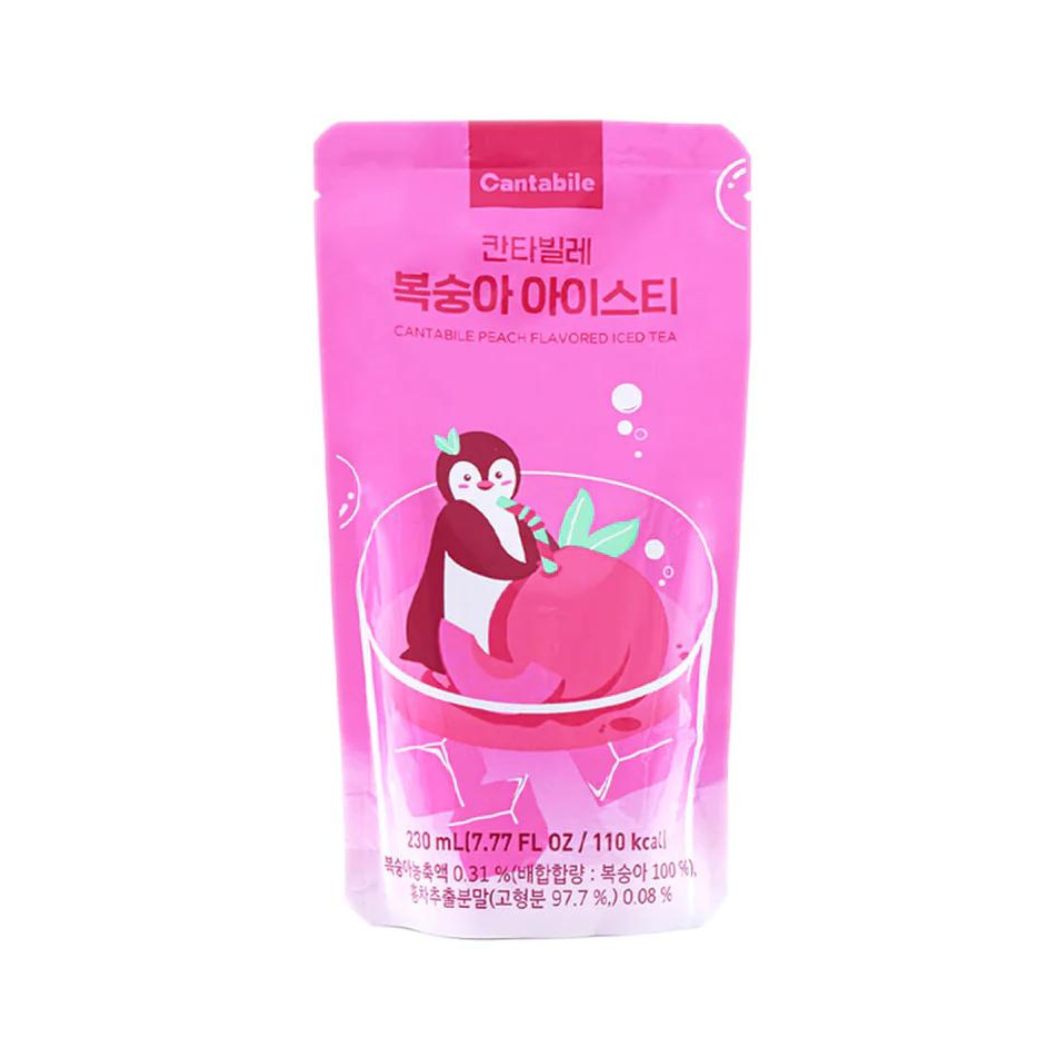 Cantabile Peach Eistee Korean Pouch Drink - 230ml