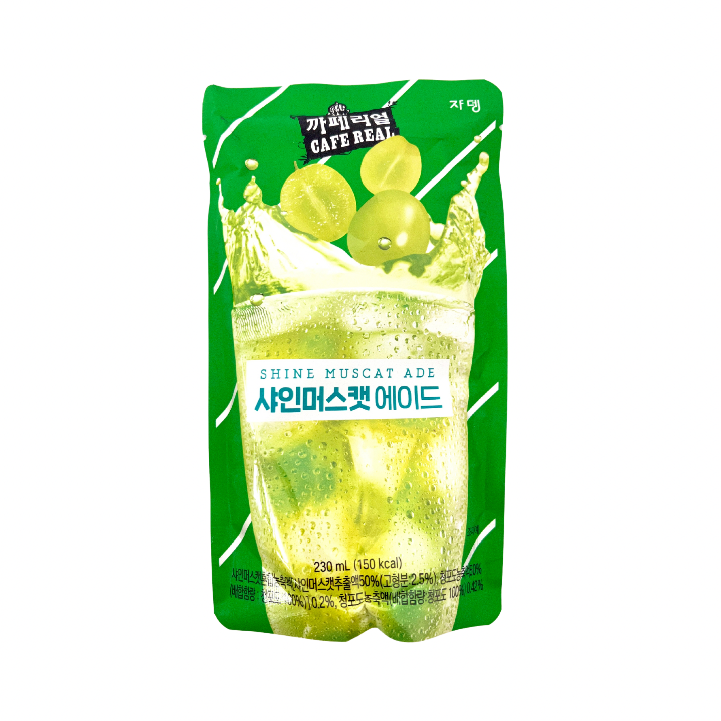 Cafe Real Korean Pouch Drink Shine Muskat Ade - 230ml