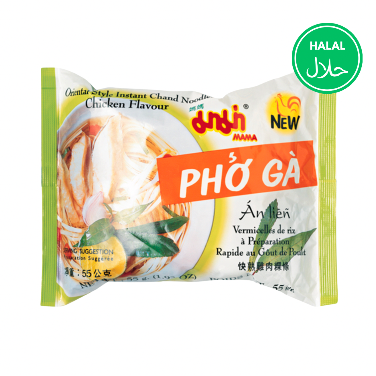 Mama Instant Pho Reisnudeln Huhn - 55g