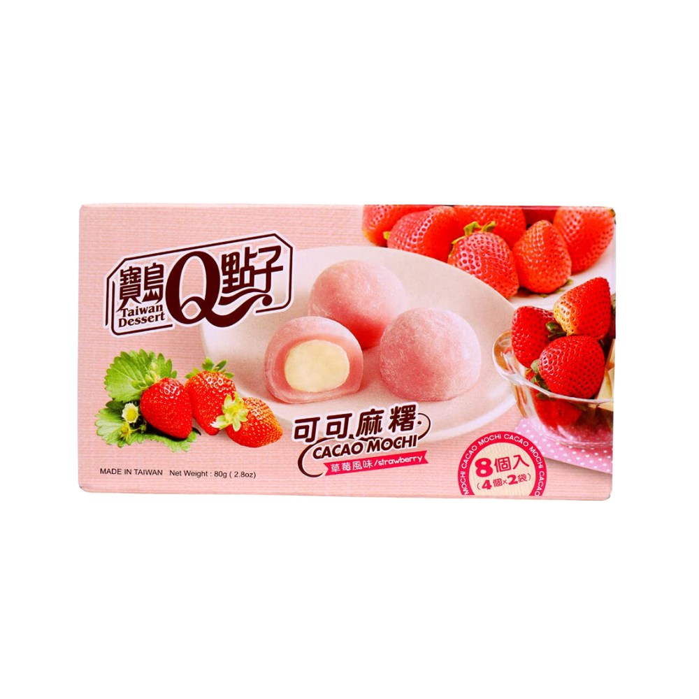 Royal Family Taiwan Dessert Cacao Mochi Erdbeere mit Milchcreme - 80g