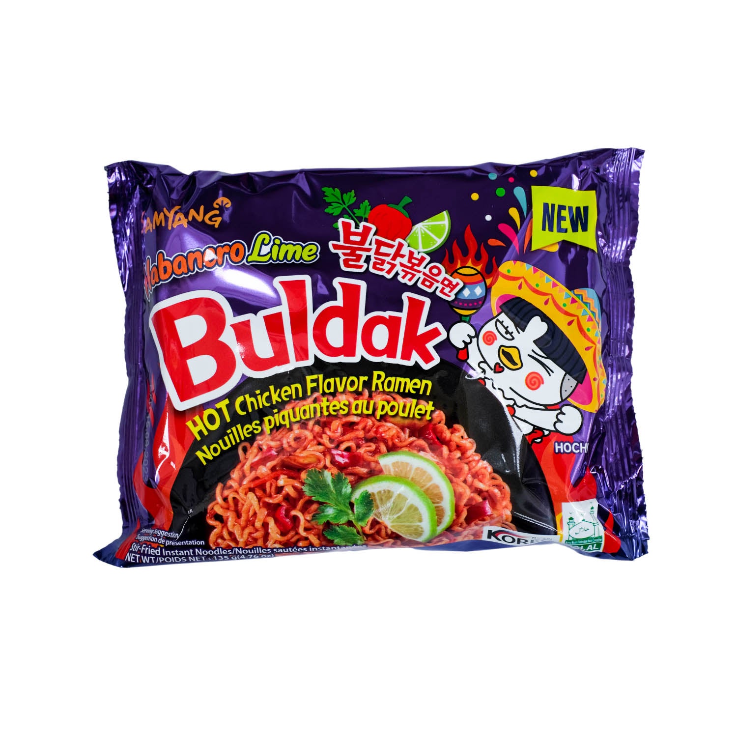 Samyang Buldak Hot Chicken Flavour Ramen Habanero Lime - 135g